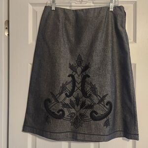 Company Ellen Tracy Black Denim Skirt.